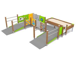 Set integrativ cu groapă de nisip pentru loc de joacă - BGL-8046