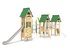 Set cu trei turnuri pentru loc de joacă din salcâm - BGL-8178-4-24IX24-1C miniatura 1